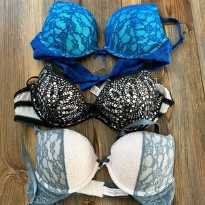 Bundle of 3 Victoria’s Secret Lace Bras size 34A
